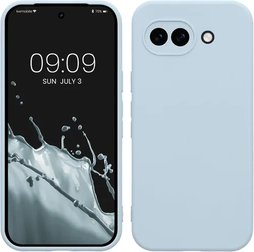 Vista 132 de kwmobile Funda compatible con Google Pixel 9 - Funda protectora delgada de TPU para teléfono - Acabado mate suave - Piedra antigua
