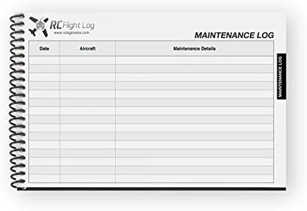 Vista 3 de Libro de registro de vuelo RC – Edición Deluxe – Libro de registro de aviones RC todo en uno con registro de vuelo, registro de mantenimiento