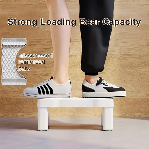 Vista 2 de Taburete de inodoro prémium para adultos, taburete antideslizante para baño, taburete portátil para adultos y niños, escalón de 7 pulgadas