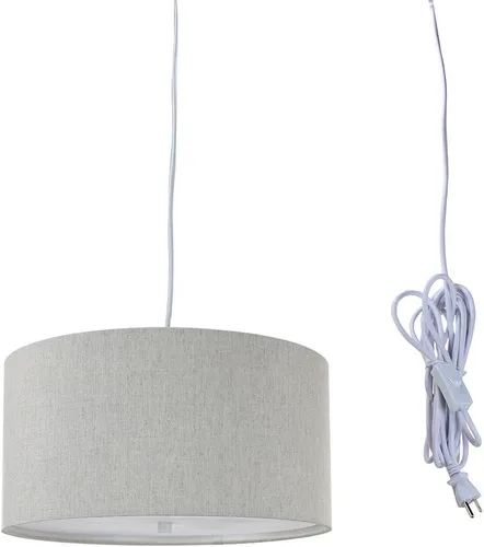 Vista 10 de HomeConcept Colgante enchufable de 2 luces de 14 pulgadas con isla azul paridise con difusor, cordón blanco Isla Paradise Azul