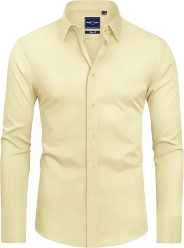 Vista 12 de Alimens & Gentle Camisas de vestir con escudo antimanchas para hombre vino borgoña