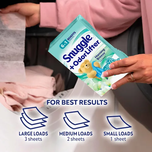 Vista 11 de Snuggle SuperFresh - Hojas para secadora, 200 unidades, brisa matutina
