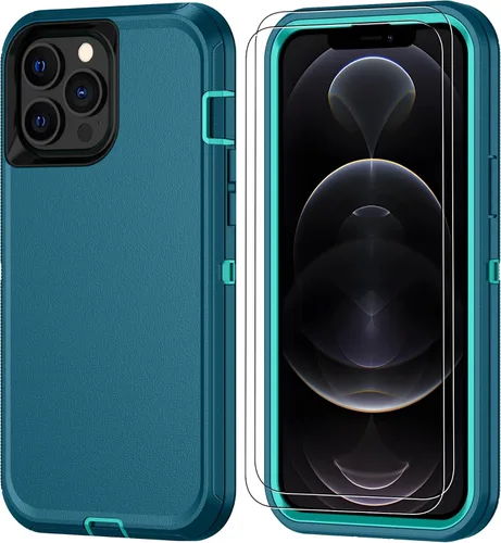 Vista 37 de Jshru para iPhone XR Funda con [2 Pack] Protector de Pantalla HD, [Grado Militar] 3-en-1 Resistente Protector de Cuerpo Completo a Prueba de Negro