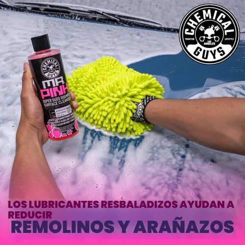 Vista 6 de Jabón de limpieza para automóvil de Chemical Guys, Mr. Pink, 16 oz, Rosado