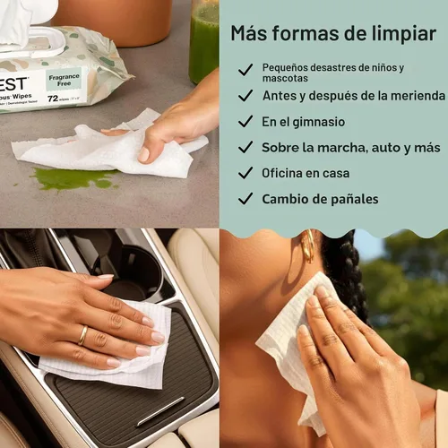 Vista 4 de The Honest Company Toallitas hipoalergénicas multiusos para bebé con piel sensible, patrón divertido, 720 unidades Pattern Play