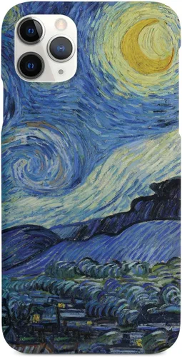 Vista 8 de Inspired Cases - Funda con textura 3D para iPhone Xs Max - Funda protectora de goma para iPhone Xs Max de Apple - Vincent Van Gogh - Noche estrellada