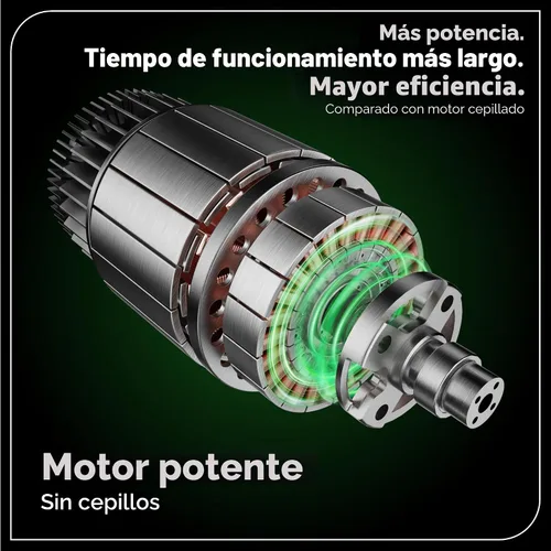 Vista 8 de Greenworks - Taladro inalámbrico sin escobillas de 24 V, 400 pulgadas-libras más combo de destornillador de 1950pulgadas-libras, alto par, ligero