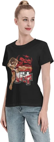 Vista 4 de Anime Baki The Grappler T Shirt Female Summer O-Neck Clothes Casual Short Sleeves Tee Black