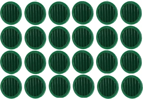 Vista 24 de 2.5 "rejilla redonda de plástico Soffit rejilla de ventilación de aire para reptiles cubierta (6, blanco)