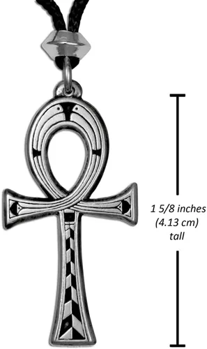 Vista 3 de Colgante Ankh egipcio pequeño de peltre - 1 58 pulgadas de largo, No aplicable