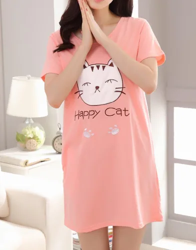Vista 3 de Vopmocld Camisón suave de verano de manga corta para niñas grandes