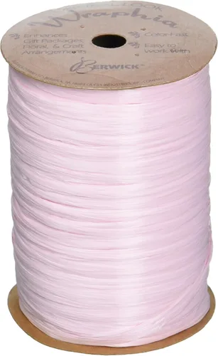 Vista 23 de Berwick Offray Cinta de rafia mate de 1/4" de ancho, verde manzana, 100 yardas, 0.276 in