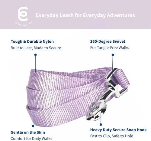 Vista 79 de Blueberry Pet - Correa Essentials clásica para perro con más de 20 colores, duradera, doble asa y de cuerda