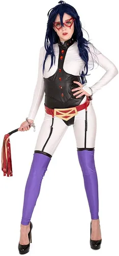 Vista 2 de miccostumes Disfraz de héroe de anime para mujer con parche para ojos