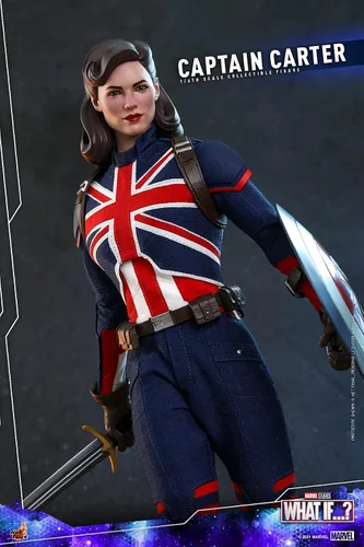 Vista 5 de Hot Toys 1:6 Capitán Carter - ¿Qué pasa si...?, Azul