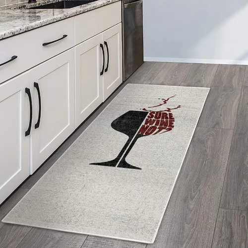 Vista 10 de SUSSEXHOME Tapetes de cocina antideslizantes lavables para piso, alfombra de pasillo ultra fina de pelo bajo para lavandería, entrada, baño, tapetes
