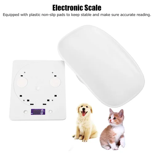 Vista 6 de Báscula digital de 0.04 oz-22.0 lbs, escala electrónica LCD, alta báscula multifuncional para mascotas con plástico sin almohadilla deslizante