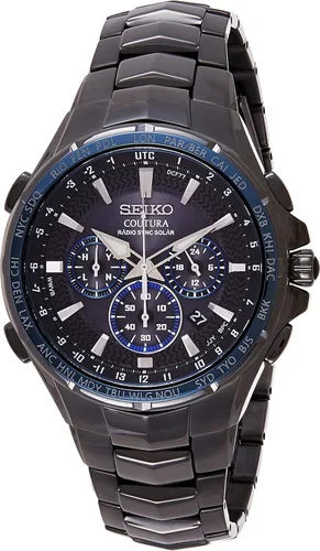 Vista 6 de Reloj SEIKO SSG010 para Hombre - Colección Coutura - Cronógrafo Solar con Sincronización de Radio, Caja y Brazalete de Acero Inoxidable en Dos