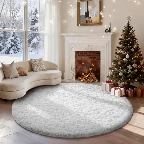 Vista 177 de Ophanie - Alfombras para sala de estar, antideslizante y suave, de felpa grandes y peludas para dormitorio, peludas para niños y niñas, decoración