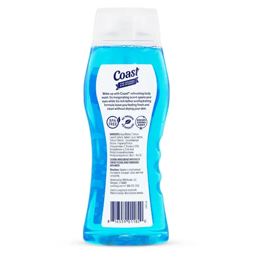 Vista 7 de Coast Gel de baño 2 en 1 para cabello y cuerpo, aroma clásico, gel de baño, champú y acondicionador para hombres, paquete de 6 unidades x 18 onzas