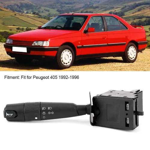 Vista 2 de Interruptor de señal de giro para 405 1992-1996 Negro Aramox