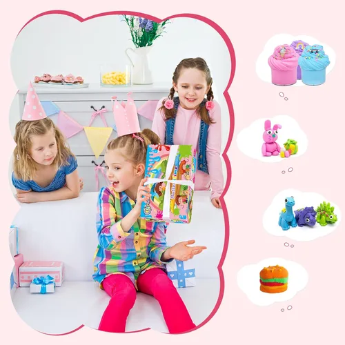 Vista 6 de Paquete de 54 juguetes de slime de mantequilla para niñas y niños, juguetes de slime con 54 lindos limos de mantequilla, juguetes de limo suaves