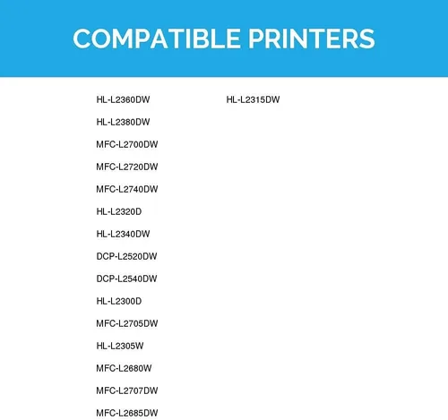 Vista 9 de LD Productos Cartucho de tóner compatible para Brother TN660 TN-660 TN 660 TN630 High Yie uso en HL-L2380DW HL-L2300D DCP-L2540DW L2540DW