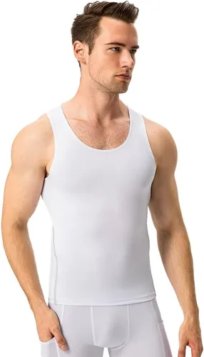 Vista 5 de Paquete de 13 camisetas sin mangas de compresión para hombres, culturismo, gimnasio, atlética, ajustadas, camisetas de entrenamiento