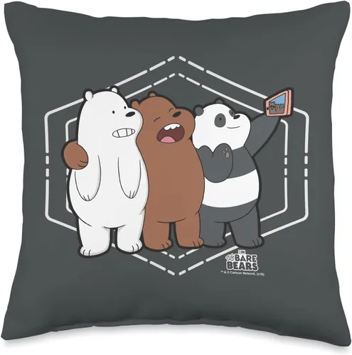 Vista 5 de We Bare Bears - Almohada para selfie, 18.0 x 18.0 in, multicolor