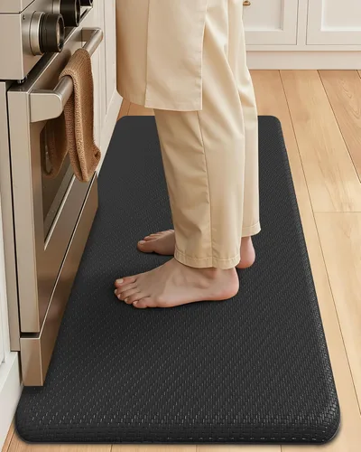 Vista 30 de Color&Geometry - Alfombra antideslizante para cocina Marrón