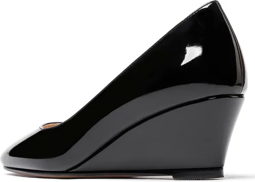Vista 7 de WAYDERNS Zapatos de tacón bajo con punta cuadrada de charol para mujer, 2 pulgadas