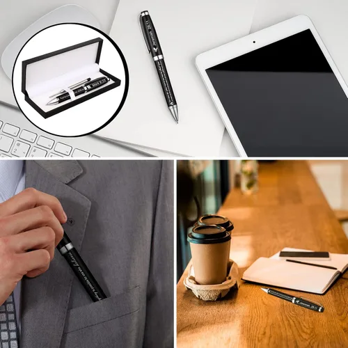 Vista 5 de Chinco Juego de 2 bolígrafos con versículo bíblico cristiano, regalos para pastores para hombres con caja y 2 recambios, bolígrafos inspiradores