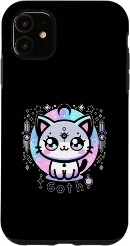 Vista 5 de iPhone 15 Kawaii Pastel Cat Ouija Creepy Occult Aesthetic Case