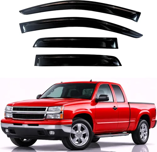 Vista 146 de KPY Protector de lluvia compatible con Ford Bronco 1980-1996, Ford F150 F250 F350, deflectores de ventilación lateral para visera de ventana