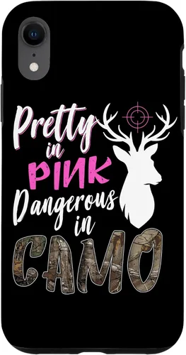 Vista 25 de Funny Pink Camo Hunting Graphic Women Deer Buck Hunters Case for iPhone 17