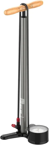 Vista 9 de LEZYNE Bomba de piso de acero 3.5 de alta presión para bicicleta Negro (Flat Black)