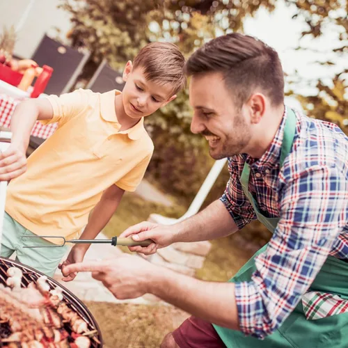 Vista 7 de 5 palitos de acero inoxidable para asar malvaviscos, 32 pulgadas de largo para hoguera, pinzas para asar marshmellow, herramientas para barbacoa