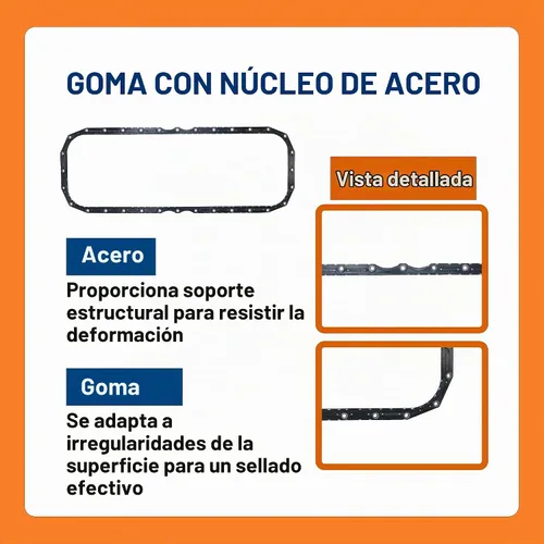 Vista 4 de BTS-4026684 Junta de cárter de aceite, compatible con motor Cummins ISX15, repuesto del mercado de accesorios para OEM 4026684, Junta de Cárter