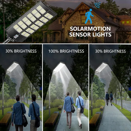 Vista 7 de Paquete de 1 luz solar de calle – 9000 W luces de calle al aire libre 260000LM del atardecer al amanecer luz de estacionamiento de energía solar