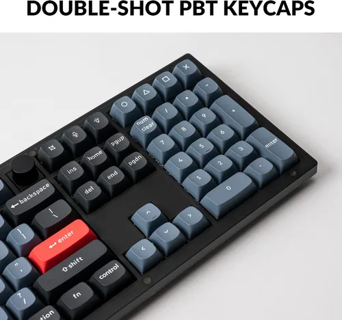 Vista 5 de Keychron V6 - Perilla de teclado mecánico personalizado con cable, versión QMKVIA de tamaño completo programable con interruptor rojo Keychron K Pro