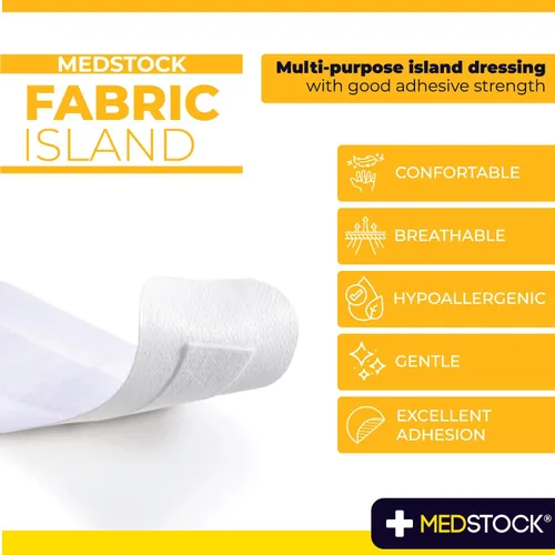 Vista 2 de MEDSTOCK Apósito de tela para islas, 2 x 2.75 pulgadas (paquete de 100), cuidado adhesivo de heridas, adecuado para heridas quirúrgicas, pastos