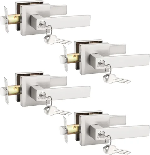Vista 87 de KNOBWELL - Juego de cerradura con 1 picaporte resistente para puertas de una cara, ideal para puertas interiores reversibles, 0.93 libras