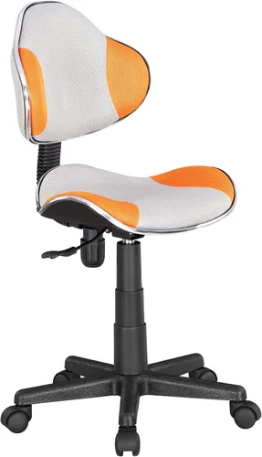 Vista 7 de JJS Silla ejecutiva de computadora con respaldo bajo para oficina en casa, silla ergonómica de malla con base extra grande y almohadillas