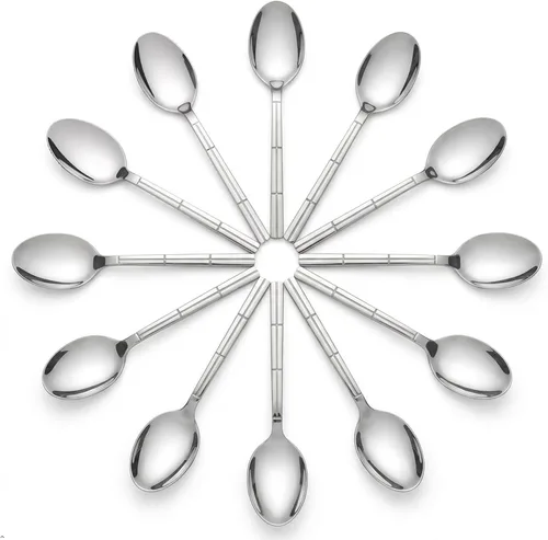 Vista 7 de Cuchara de postre de acero inoxidable, juego de 12