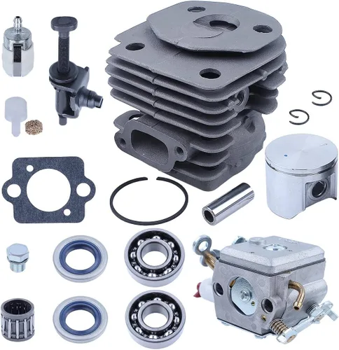 Vista 3 de Para Husqvarna 357 357XP 359 para motosierra, kit de cilindro de 1.850 in, 537157302, 537 15 73 02, 503283208, 503281614, 503281812, 537071201