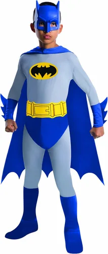 Vista 5 de Disfraz Batman el valiente y El audaz Batman con máscara y capa, S, Multicolor