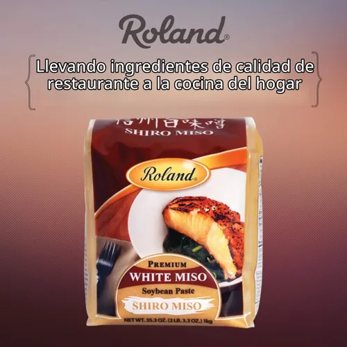 Vista 2 de Roland Foods Pasta de miso blanco, alimento importado especializado, paquete de 35.2 onzas