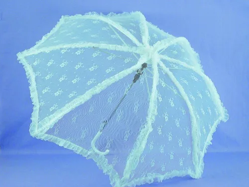 Vista 2 de Steampunk Encaje Traje Paraguas Parasol 37 Turquesa Turquoise