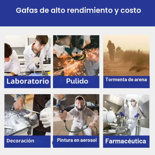 Vista 7 de Super More Gafas de seguridad protectoras antivaho con lente transparente de visión amplia