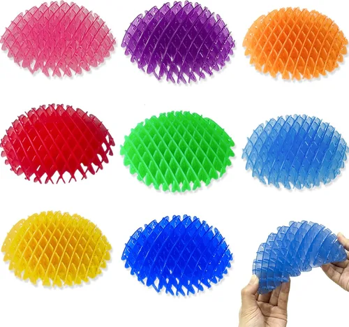 Vista 9 de Regalos de Pascua para niños, paquete de 12 juguetes elásticos para ansiedad, juguete de escritorio, juguetes antiestrés de resistencia, alivio